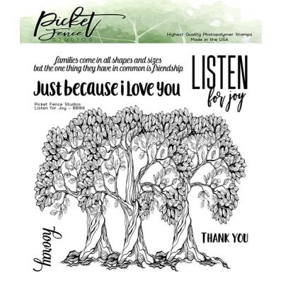 Picket Fence Studios Clear Stamps - Listen For Joy